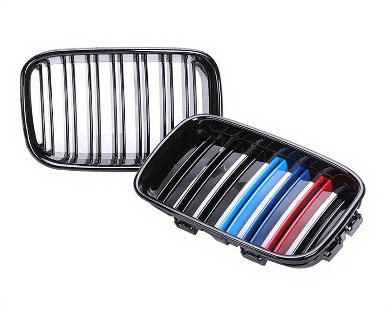 Calandre Double Lame M Style – BMW Série 3 E36 Pre-LCI (1992–1996) – Couleur M, Carbone Mat ou Noir Brillant HushBimmer