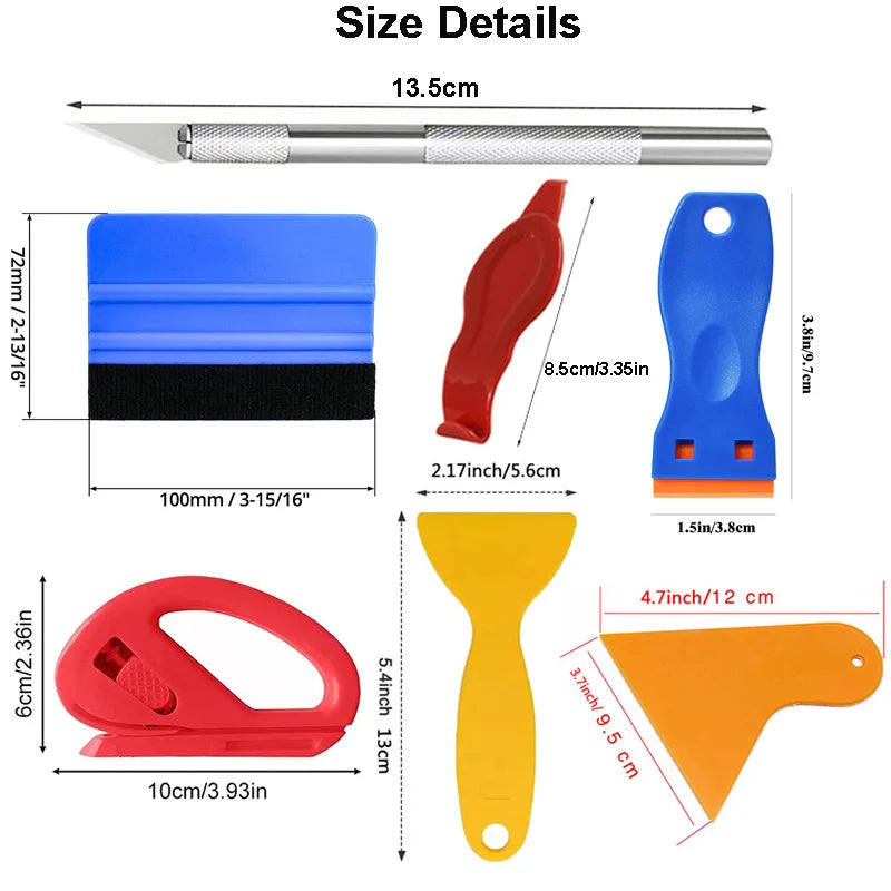 Kit Outils Pose Film Vinyle & Teinte Vitres – 1 - 10 Pièces HushBimmer