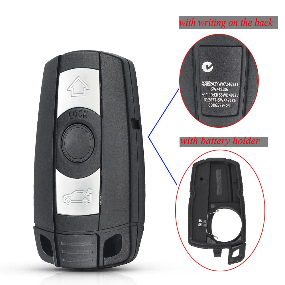 Coque de Clé 3 Boutons pour BMW Série 1/3/5/6 – Boîtier de Remplacement HushBimmer