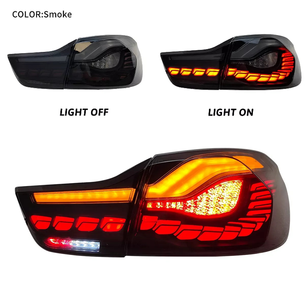 Feux Arrière LED M4 GTS/CS Style – BMW Série 4 F32 F33 F36 F82 F83 (2014–2020) HushBimmer