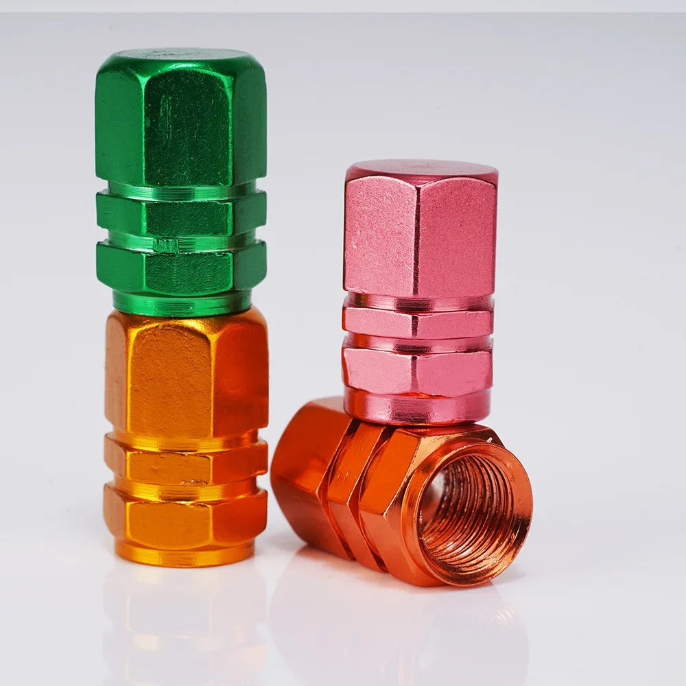 Capuchons de Valve en Aluminium – Accessoires Décoratifs Anti-Poussière pour Voiture, Moto et Vélo HushBimmer