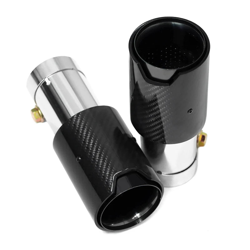 Lot de 4 Embouts d'Échappement Carbone Noir Brillant – BMW M3 E90 E92 E93 (80mm) HushBimmer