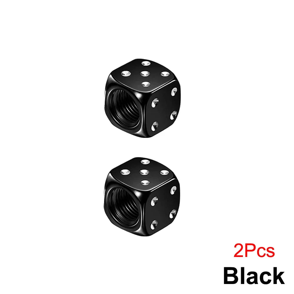 Capuchons de Valve Dé en Aluminium – Lot de 2 ou 8 Pièces – Pour Voiture, Moto, Vélo, Camion HushBimmer