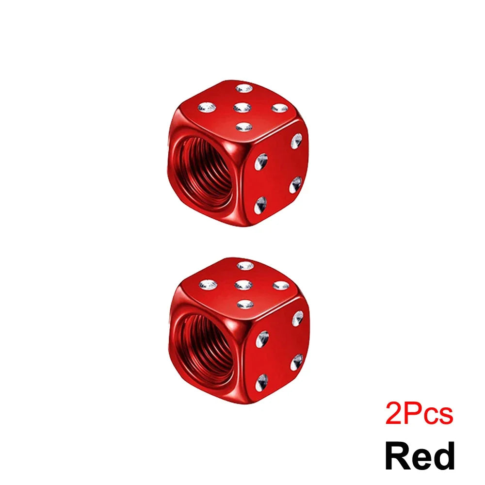 Capuchons de Valve Dé en Aluminium – Lot de 2 ou 8 Pièces – Pour Voiture, Moto, Vélo, Camion HushBimmer