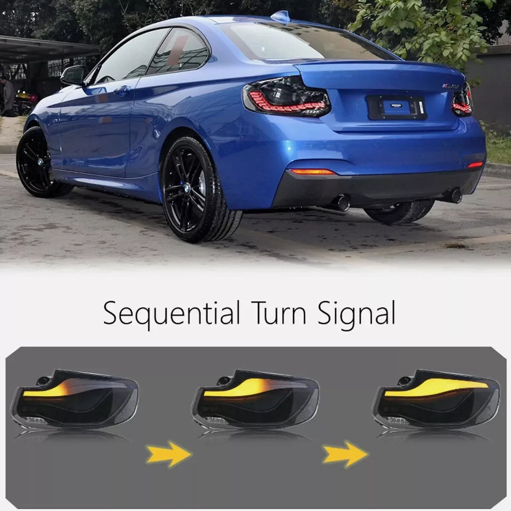 Feux Arrière LED Fumés GTS Style - Pour BMW Série 2 F22 F23 F87 & M2 (2014-2021) HushBimmer