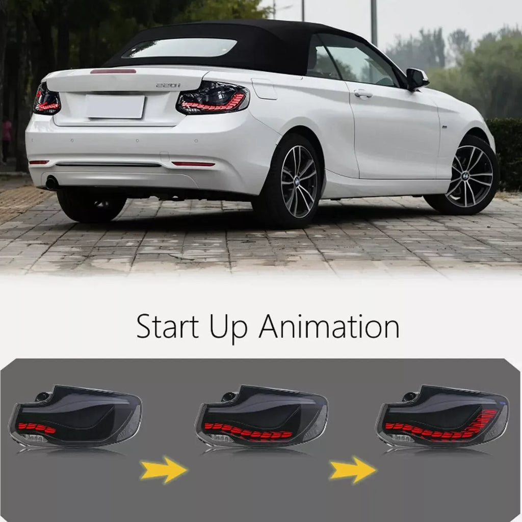 Feux Arrière LED Fumés GTS Style - Pour BMW Série 2 F22 F23 F87 & M2 (2014-2021) HushBimmer