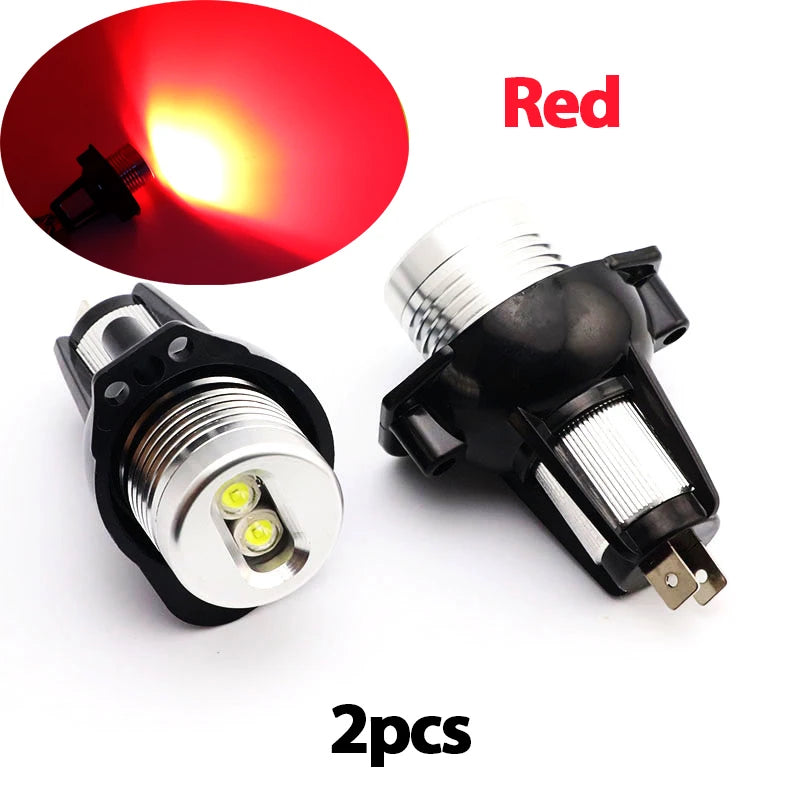 Angel Eyes LED 6000K Blanc – 20W – BMW Série 3 E90/E91 Pre-LCI avec Xénon (2004–2008) HushBimmer