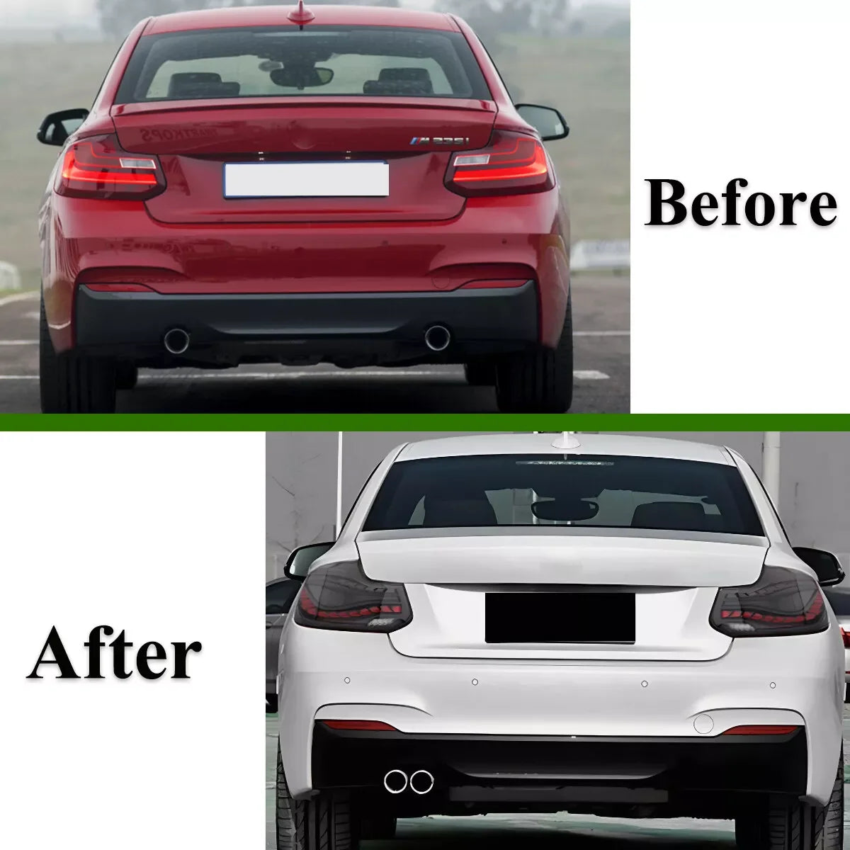 Feux Arrière LED Fumés GTS Style - Pour BMW Série 2 F22 F23 F87 & M2 (2014-2021) HushBimmer