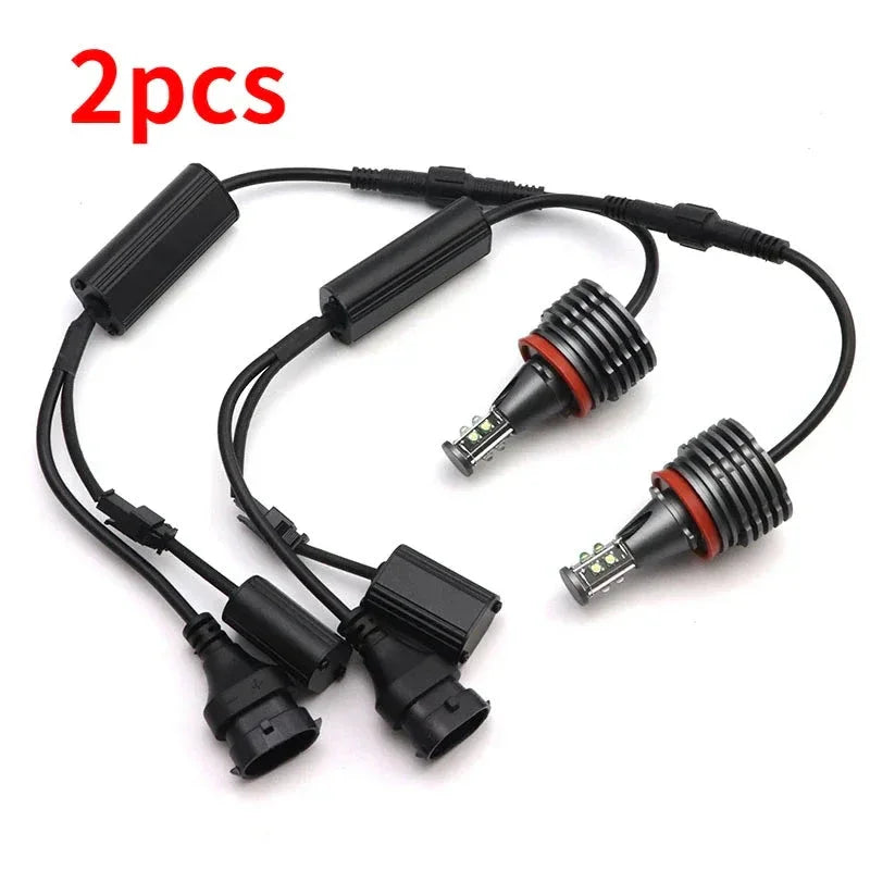 Angel Eyes LED Blanc 6000K – BMW Série 1 E87 LCI 2008–2011 – 60W pour BMW | HushBimmer