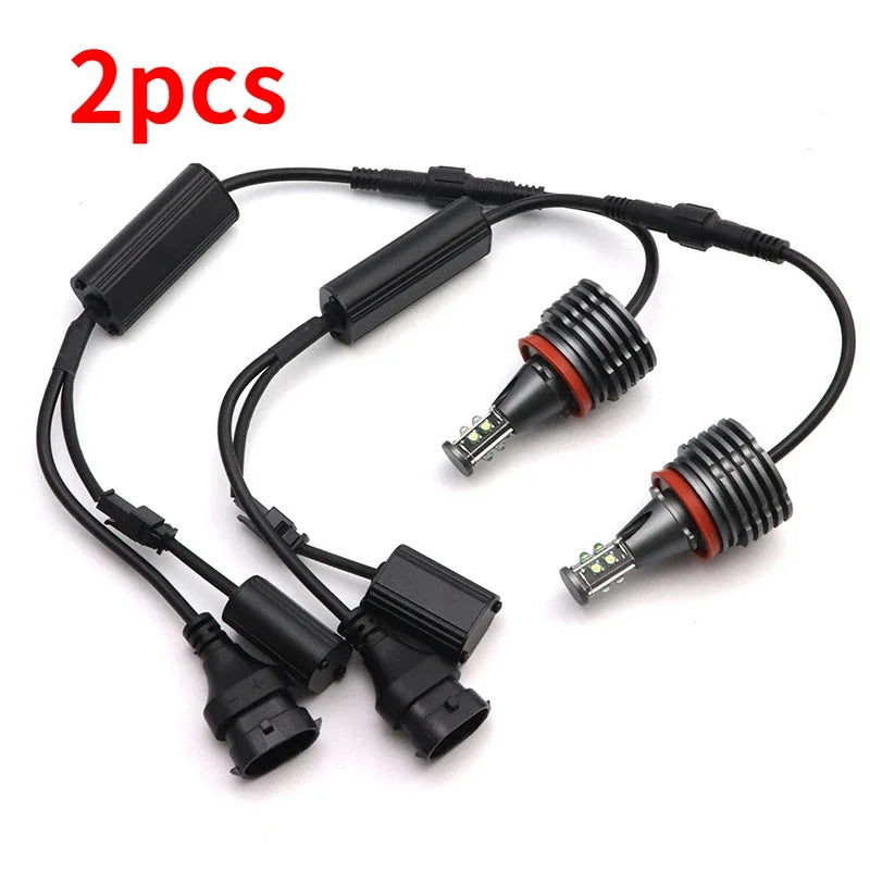 Angel Eyes LED Blanc 6000K – BMW Série 1 E87 LCI 2008–2011 – 60W HushBimmer