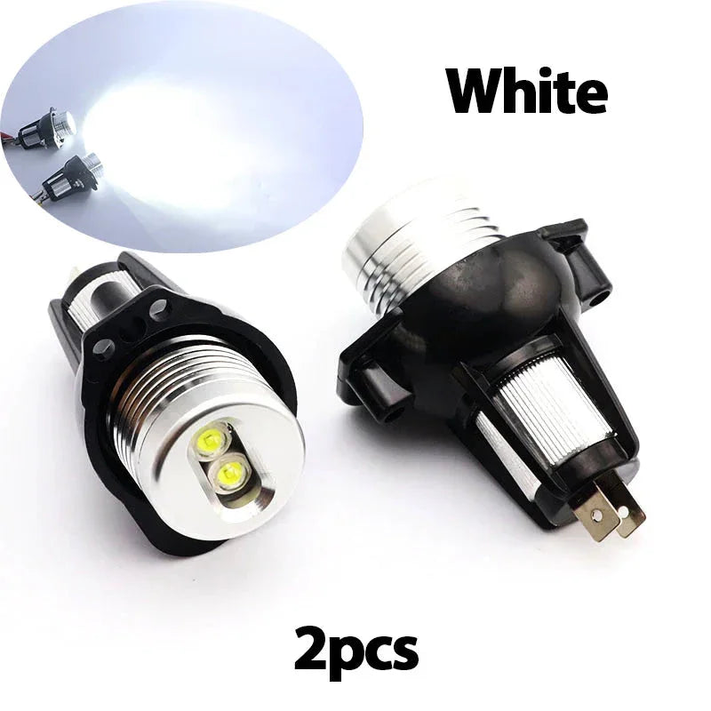 Angel Eyes LED 6000K Blanc – 20W – BMW Série 3 E90/E91 Pre-LCI avec Xénon (2004–2008) pour BMW | HushBimmer