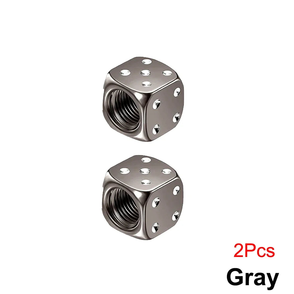 Capuchons de Valve Dé en Aluminium – Lot de 2 ou 8 Pièces – Pour Voiture, Moto, Vélo, Camion HushBimmer