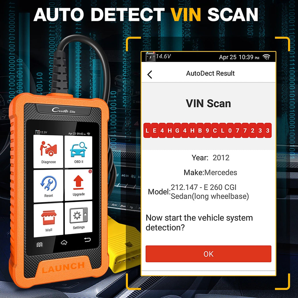 LAUNCH X431 Creader Elite – Scanner Diagnostic OBD2 Complet avec Codage ECU & Fonctions Bi-directionnelles – 31+ Réinitialisations – Pour BMW / BENZ / AUDI et + HushBimmer