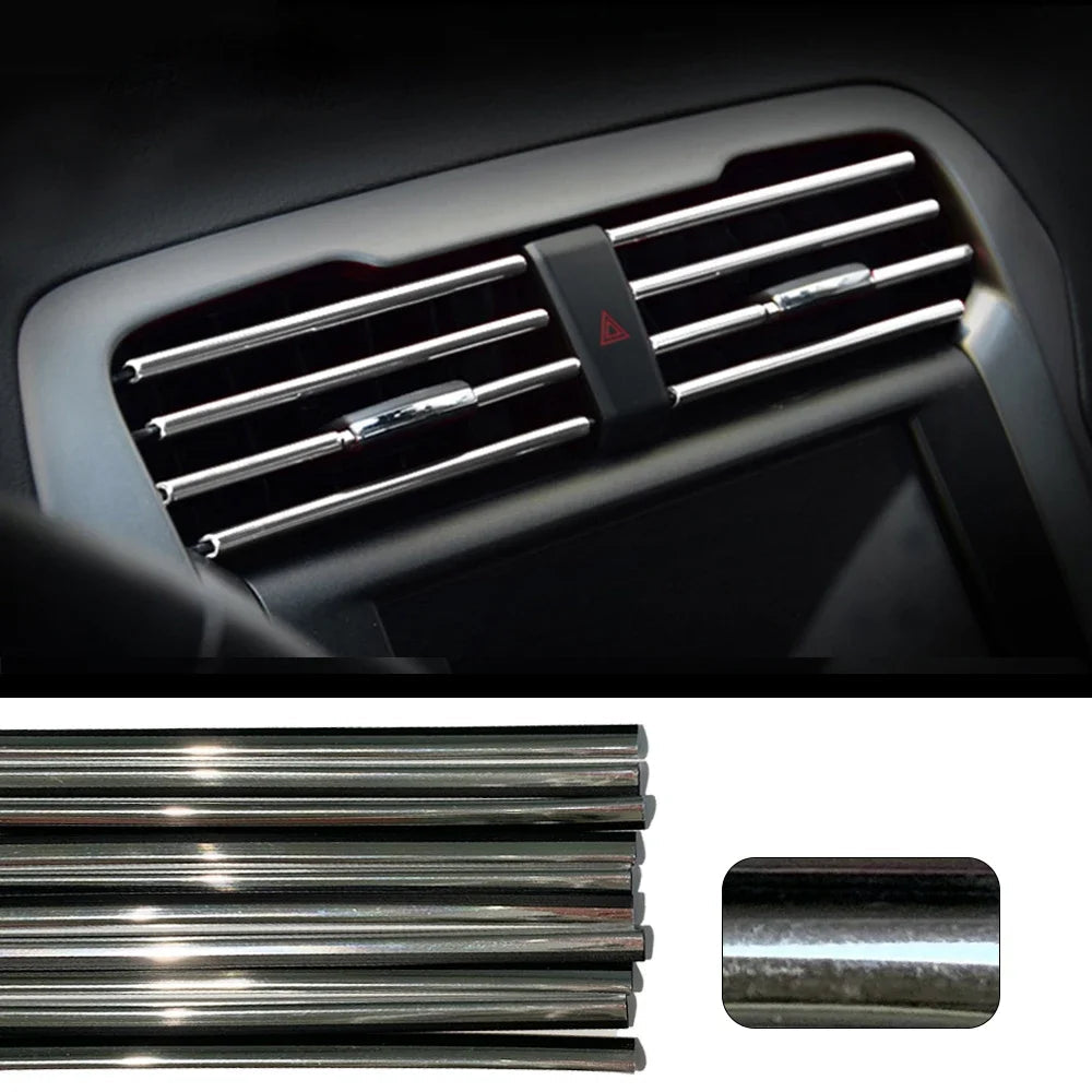 Bandes Décoratives U-Shape x10 – Finitions Chromées Multicolores – Pour Grilles de Ventilation de Voiture (BMW & Universel) HushBimmer