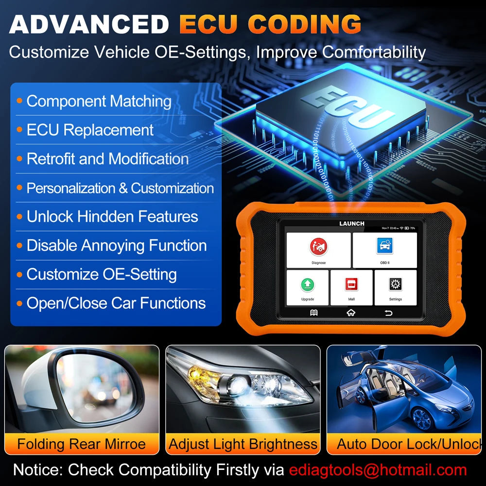 LAUNCH X431 Elite 2.0 – Outil de Diagnostic Automobile Professionnel | Scanner OBD2 Multi-marques | Codage ECU, Fonctions Spéciales, Contrôle Bidirectionnel HushBimmer