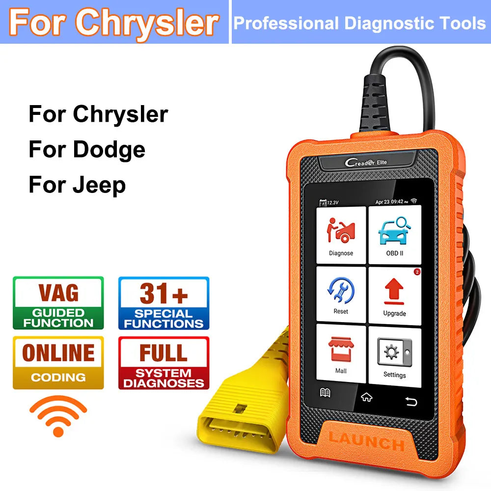 LAUNCH X431 Creader Elite – Scanner Diagnostic OBD2 Complet avec Codage ECU & Fonctions Bi-directionnelles – 31+ Réinitialisations – Pour BMW / BENZ / AUDI et + HushBimmer