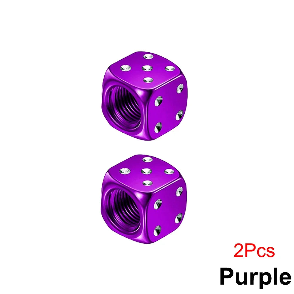 Capuchons de Valve Dé en Aluminium – Lot de 2 ou 8 Pièces – Pour Voiture, Moto, Vélo, Camion HushBimmer