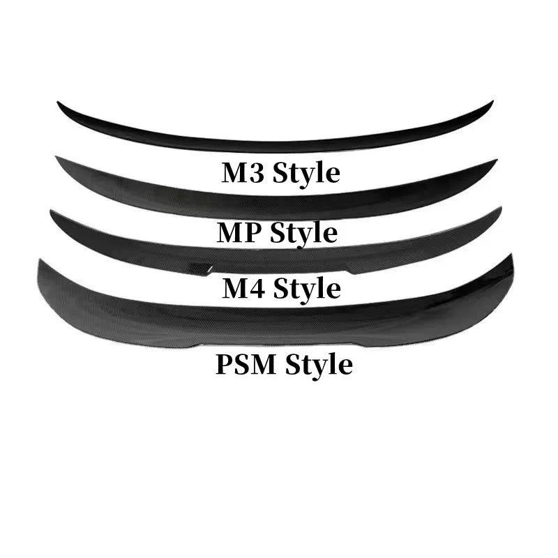 Aileron Style M3/M4 PSM pour BMW Série 3 E90 (2005–2012) – Noir Carbone Brillant HushBimmer
