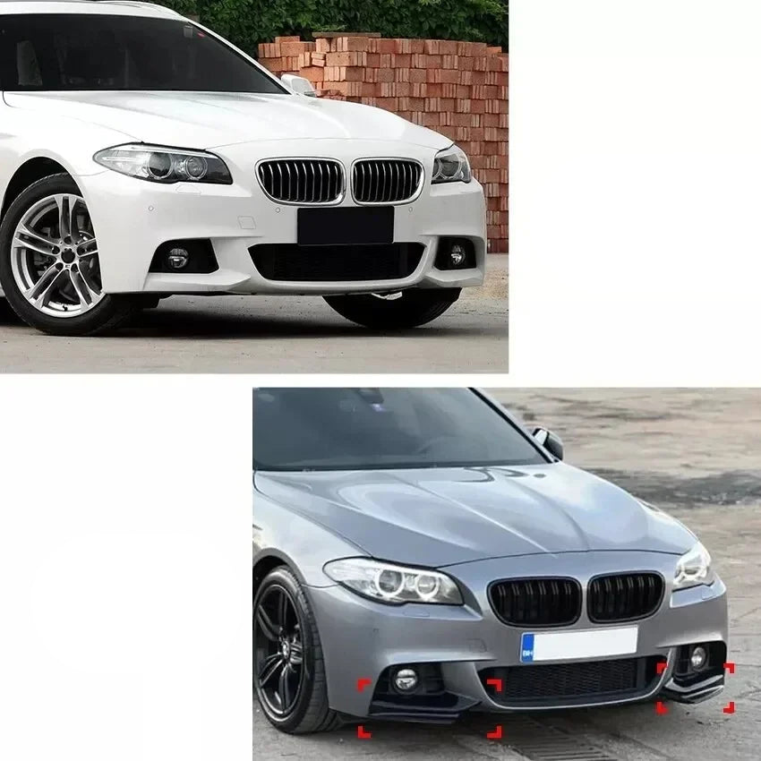 Splitters Latéraux Pare-Chocs Avant – BMW Série 5 F10 F11 M Sport (2011–2017) – Finition Noir Brillant / Carbon HushBimmer