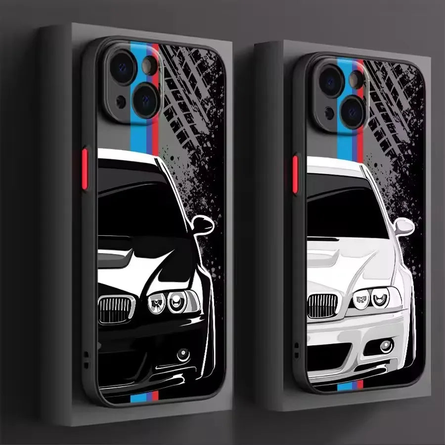 Coque de Protection Sport BMW Power Car Logo – iPhone 16/15/14/13/12/11/X/8/7 HushBimmer