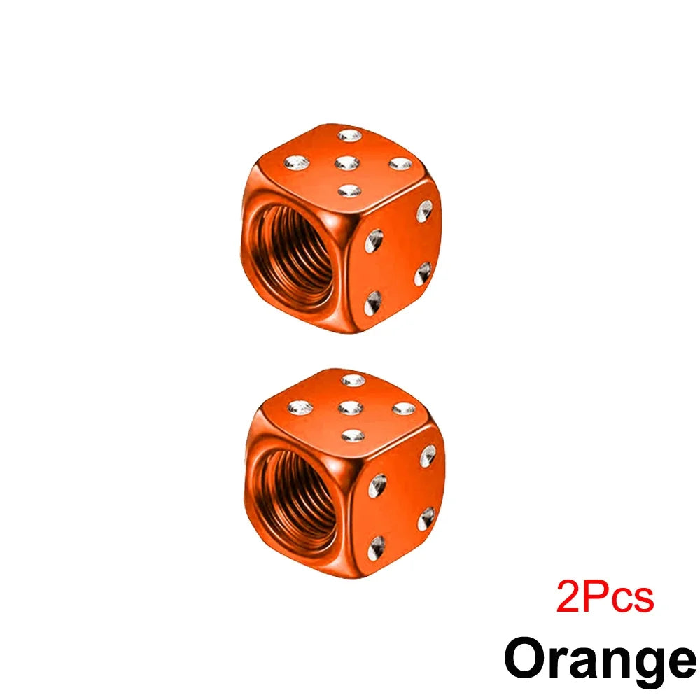 Capuchons de Valve Dé en Aluminium – Lot de 2 ou 8 Pièces – Pour Voiture, Moto, Vélo, Camion HushBimmer