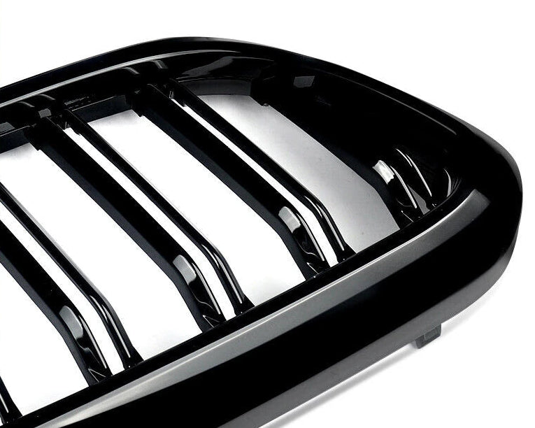Grilles Avant Double Barre M – BMW Série 5 G30 G31 / M5 F90 (2017–2020) – Noir Brillant HushBimmer
