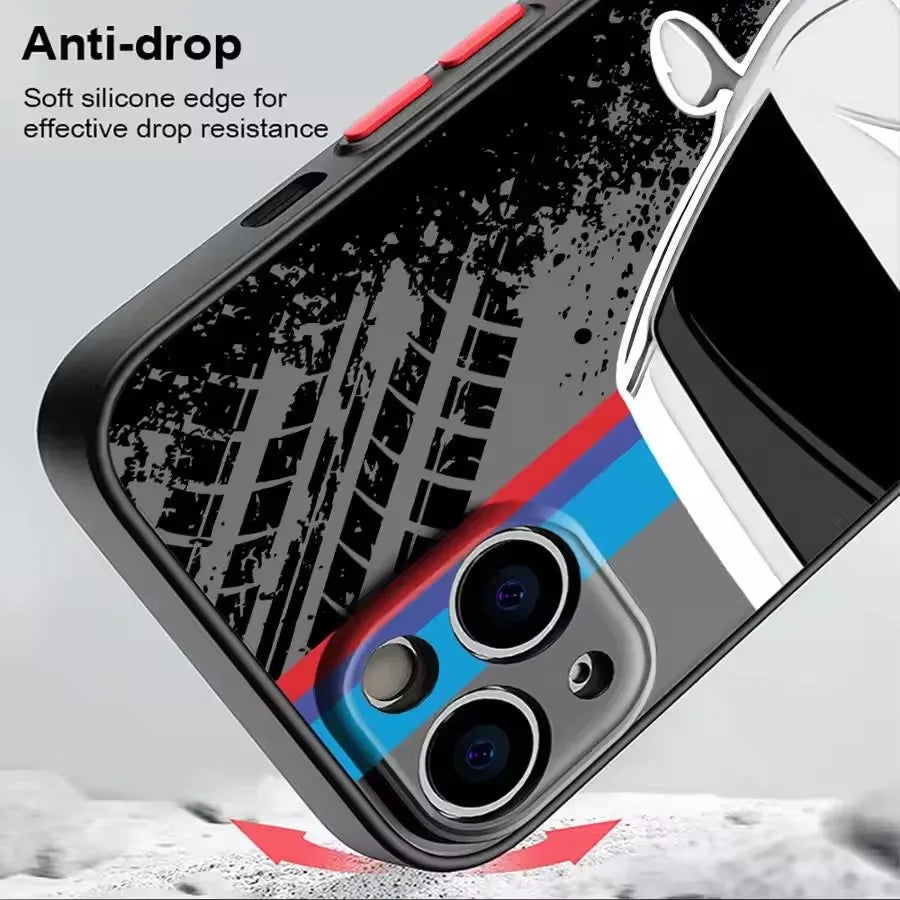 Coque de Protection Sport BMW Power Car Logo – iPhone 16/15/14/13/12/11/X/8/7 HushBimmer