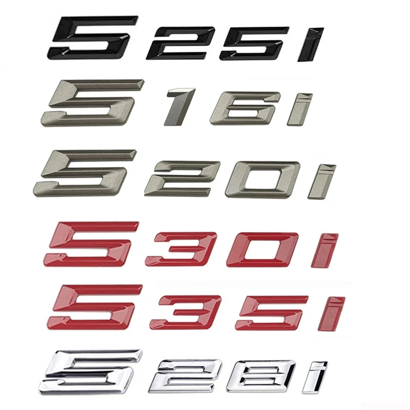 Emblème 3D ABS de Coffre – 520i 525i 528i 530i 535i 540i – Pour BMW Nouvelle Série 5 (G30 G31 G60 G61 – 2024-2025) HushBimmer