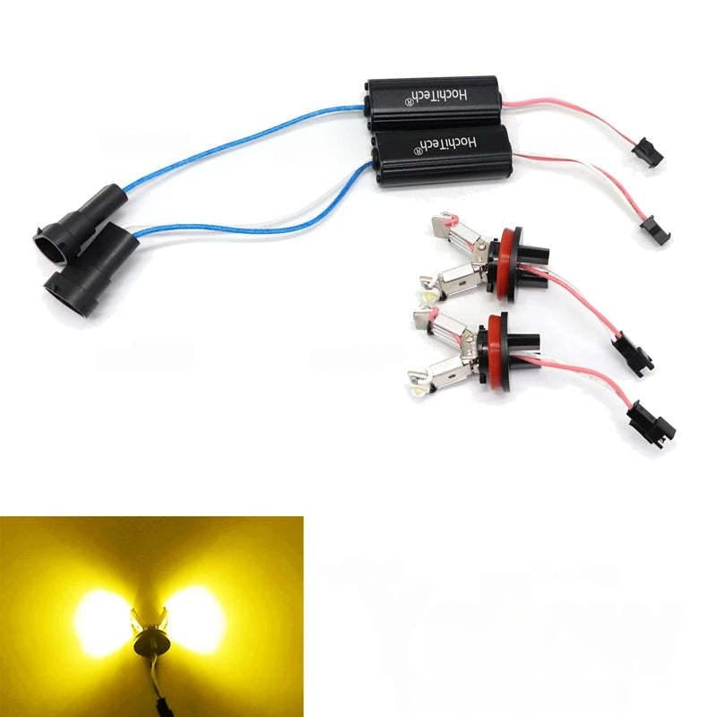 Angel Eyes LED Blanc/Jaune/Bleu – BMW Série 1, 3, 5, X et Z – Ampoules DRL HushBimmer