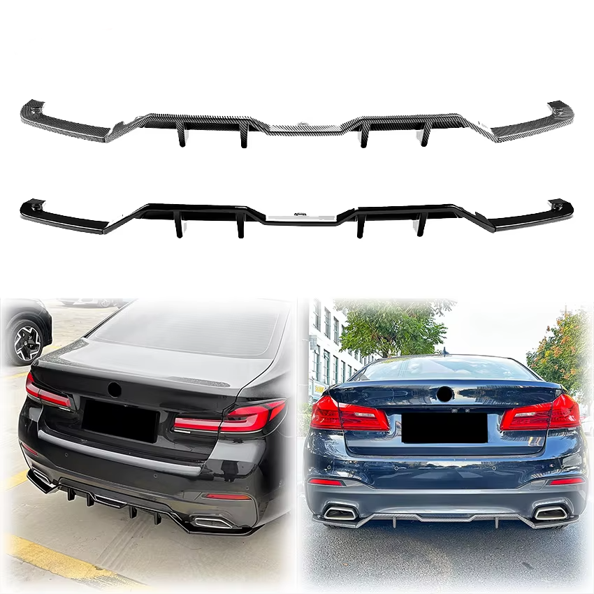 Diffuseur Arrière BMW Série 5 G30 LCI (2017–2023) – 3 Pièces Noir Brillant ou Carbone
