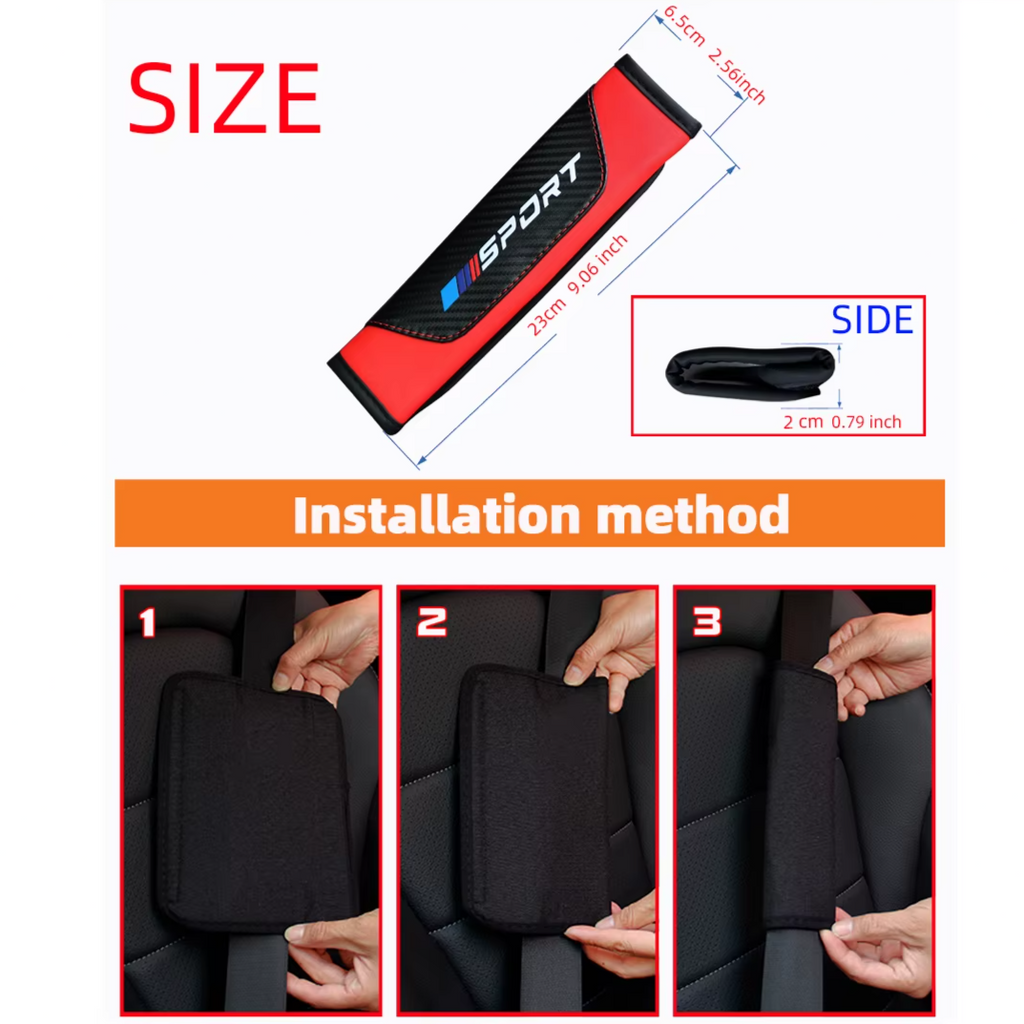 Couvre-ceintures BMW – Lot de 2 en fibre de carbone HushBimmer