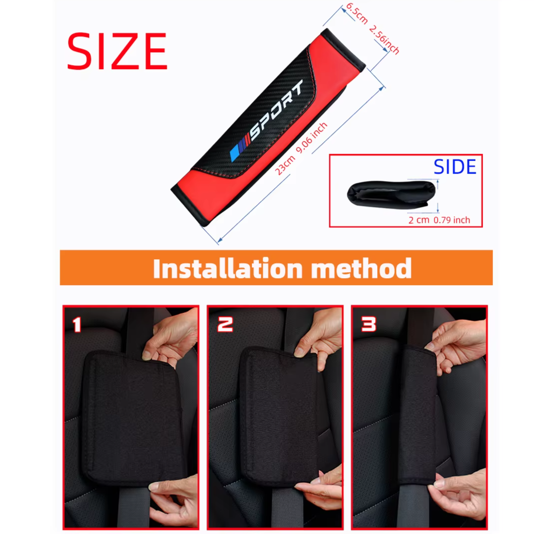 Couvre-ceintures BMW – Lot de 2 en fibre de carbone HushBimmer