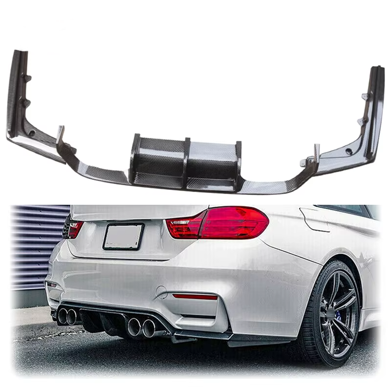 Diffuseur Arrière BMW M3 F80 / M4 F82 (2015–2020) – Finition Noir Brillant ou Carbone