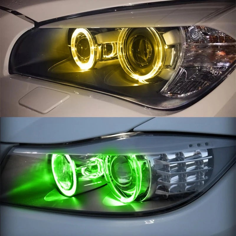 Angel Eyes LED Blanc/Jaune/Bleu – BMW Série 1, 3, 5, X et Z – Ampoules DRL HushBimmer